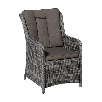 Wicker Dining Set ca.95x46cm Outdoor Oxford Taupe