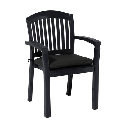 Sitzkissen ca. 46x48cm Rippe schwarz
