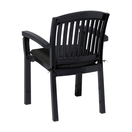 Sitzkissen ca. 46x48cm Rippe schwarz